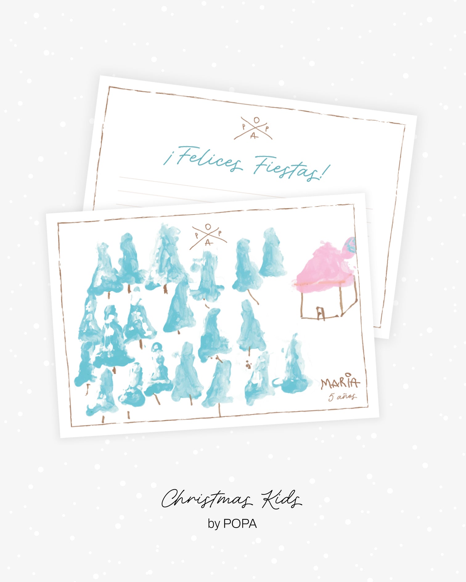 Postal Pueblo de Navidad (María, 5 años)