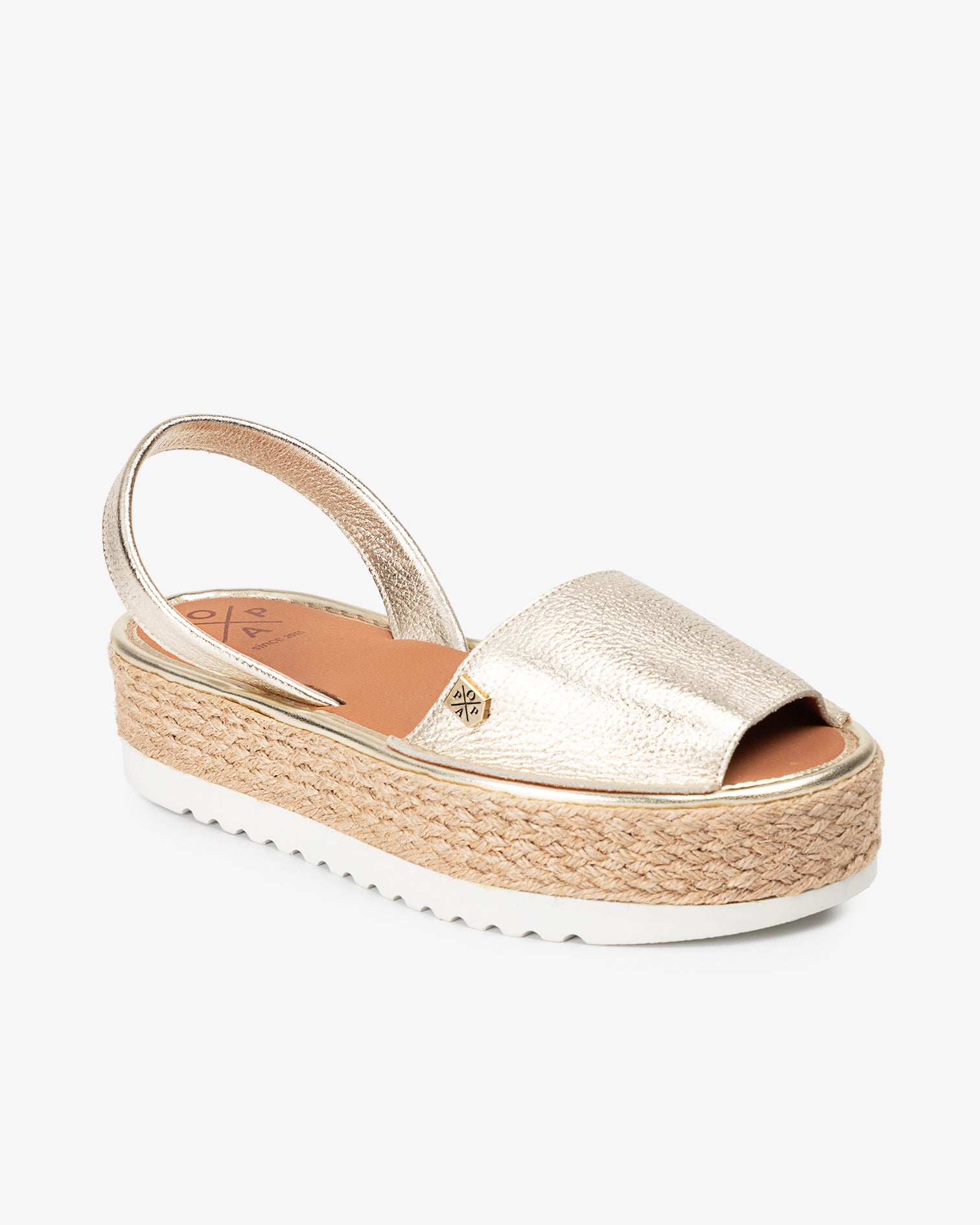 Menorquinas Plataforma Menorquinas Popa Flecos Tacón Marrón