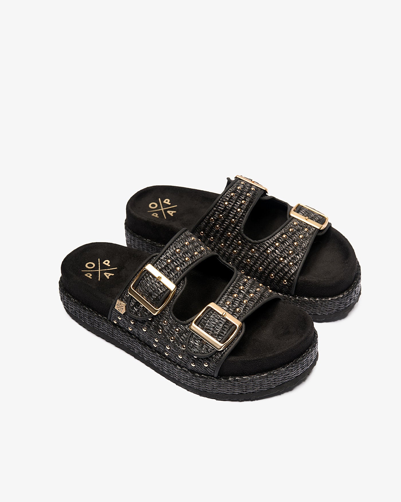 Sandale Xago Raphia Noir 