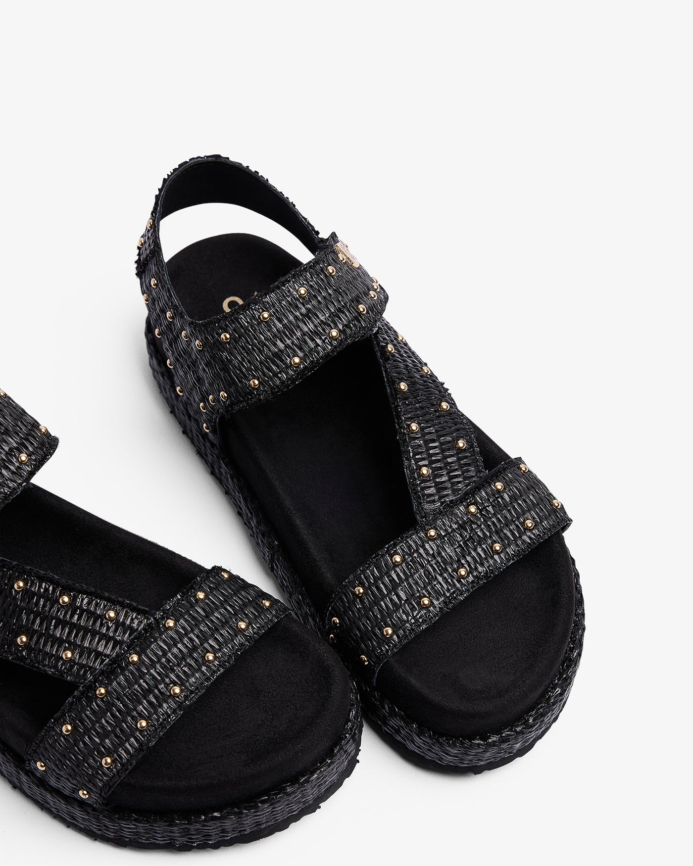 Sandale Niana Clous Raphia Noir 35