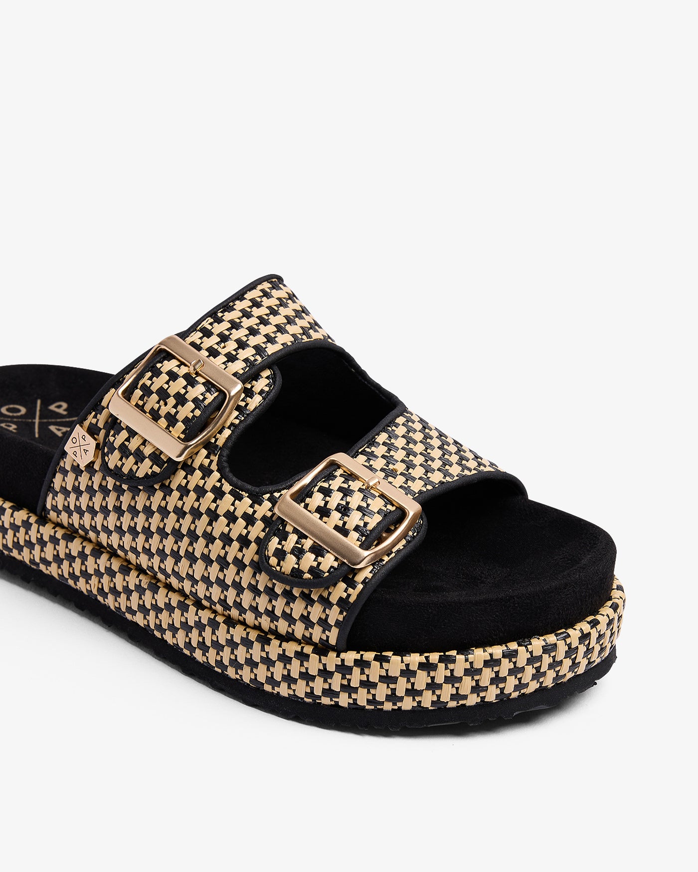 Sandale Xago Galles Raphia Noir 35