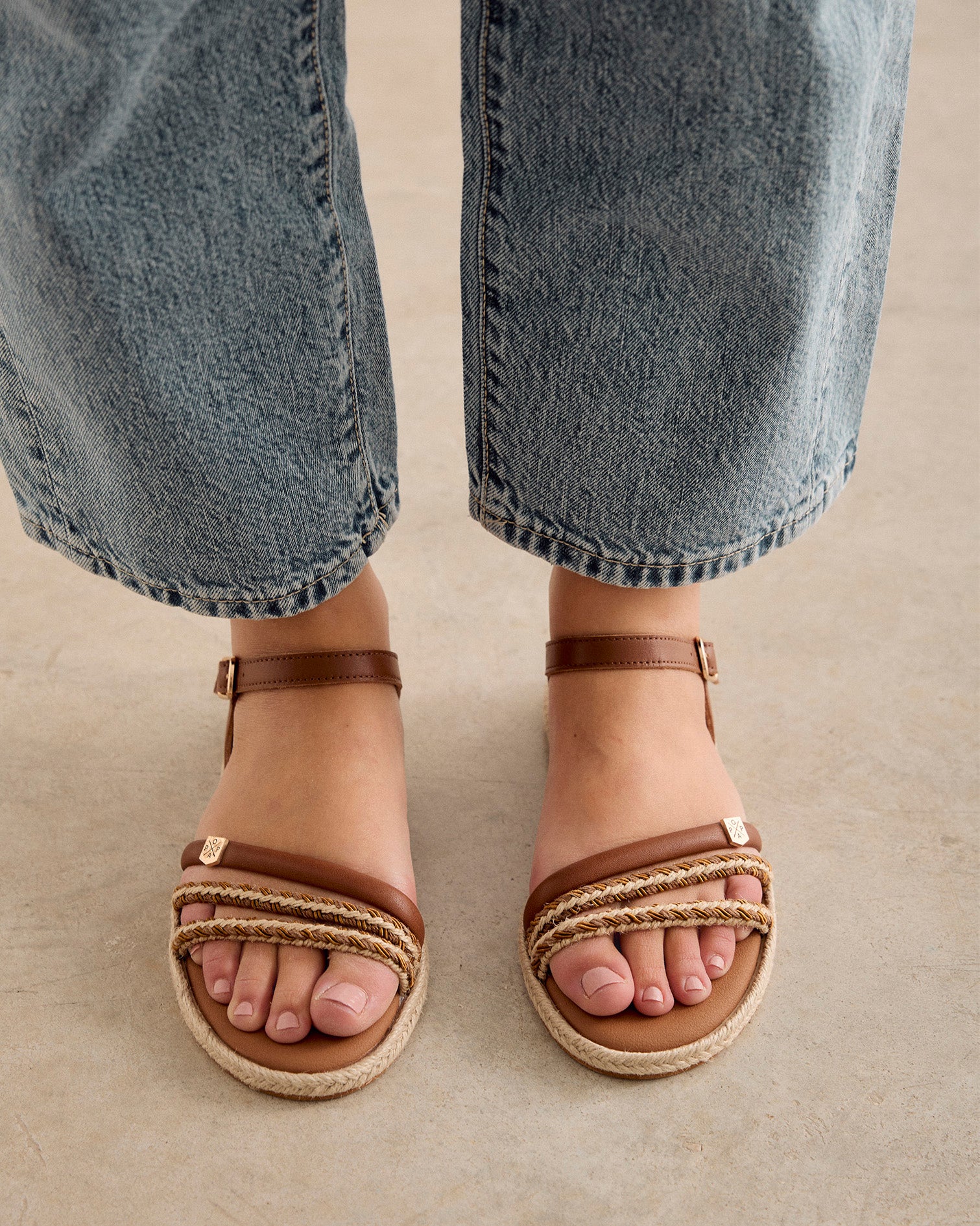 Sandale Riazor Cuir Jute 