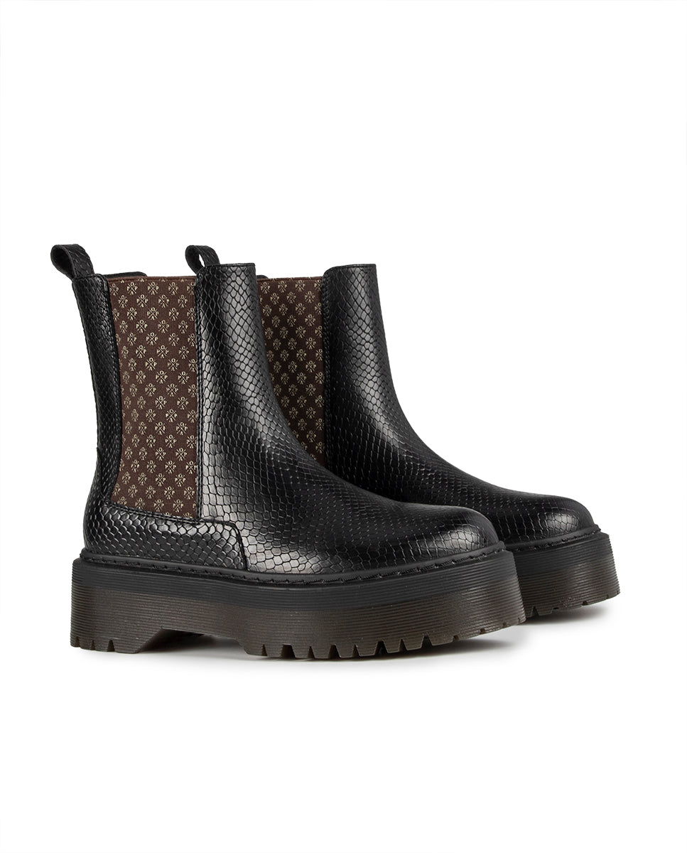 Bota Carly Snake Negro 36