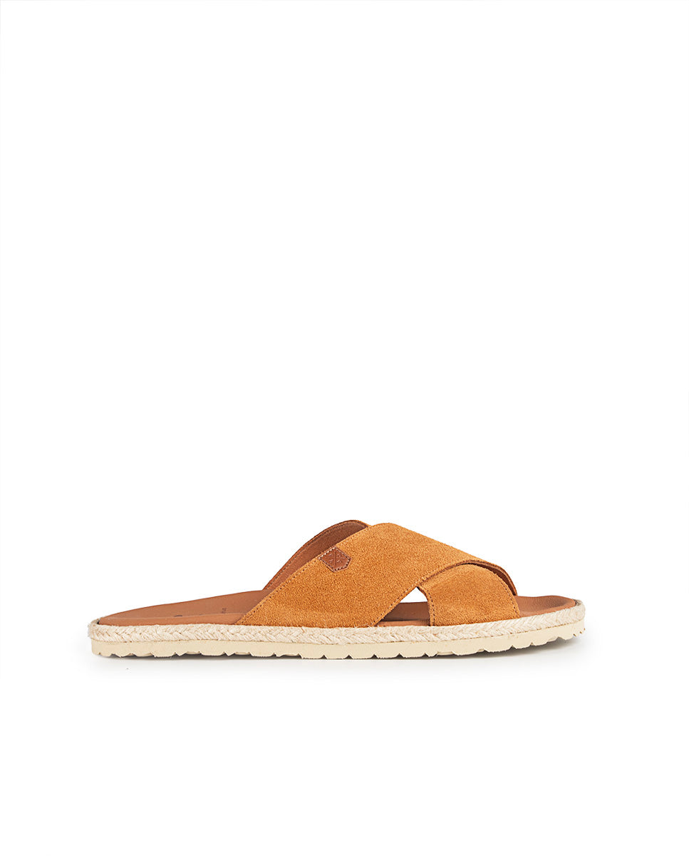 Niger Split Leather Flat Sandal