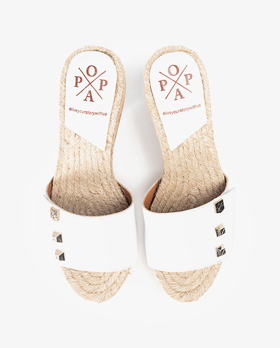 Sandália De Salto Napa Cabane Branca