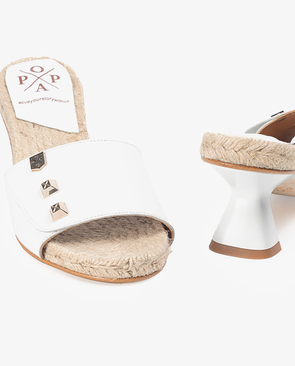 Sandália De Salto Napa Cabane Branca