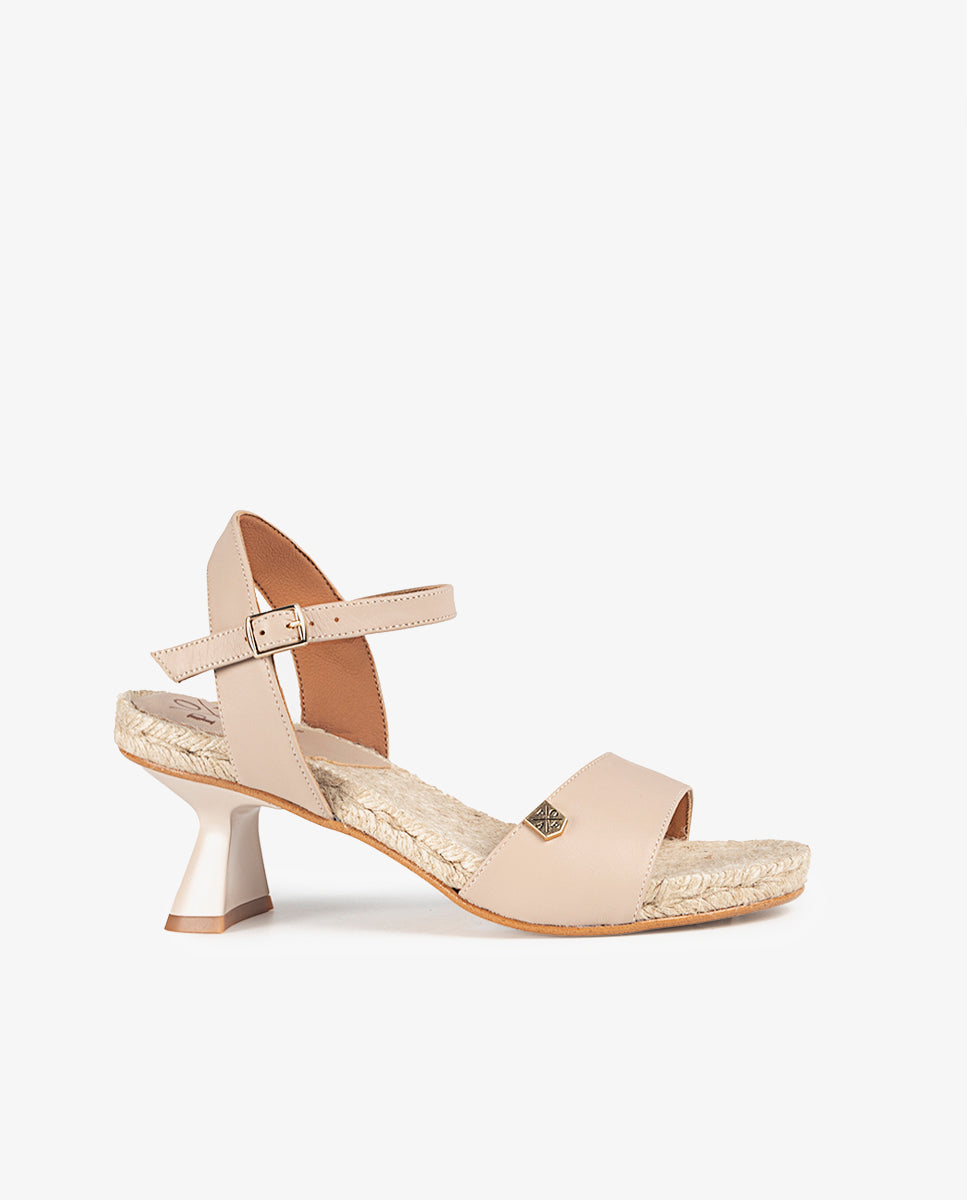 Porto Napa Beige Heeled Sandal