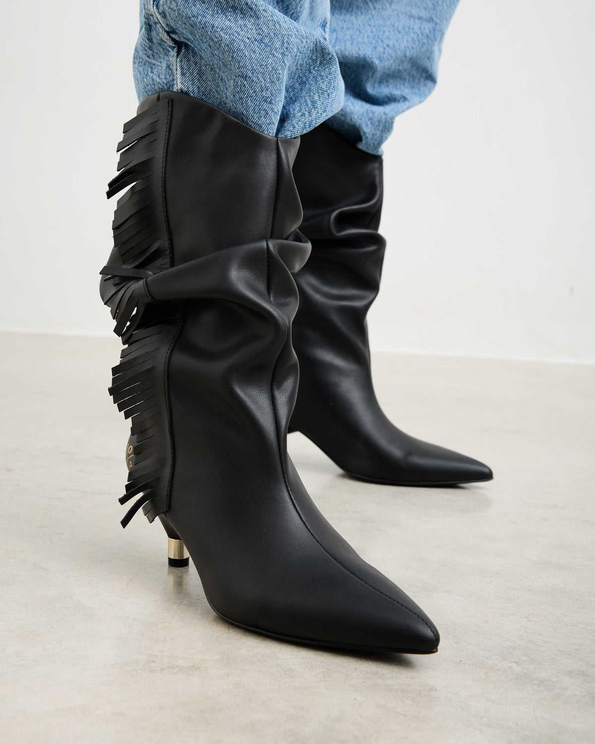 Bota Negra de Mujer Takayama Flecos