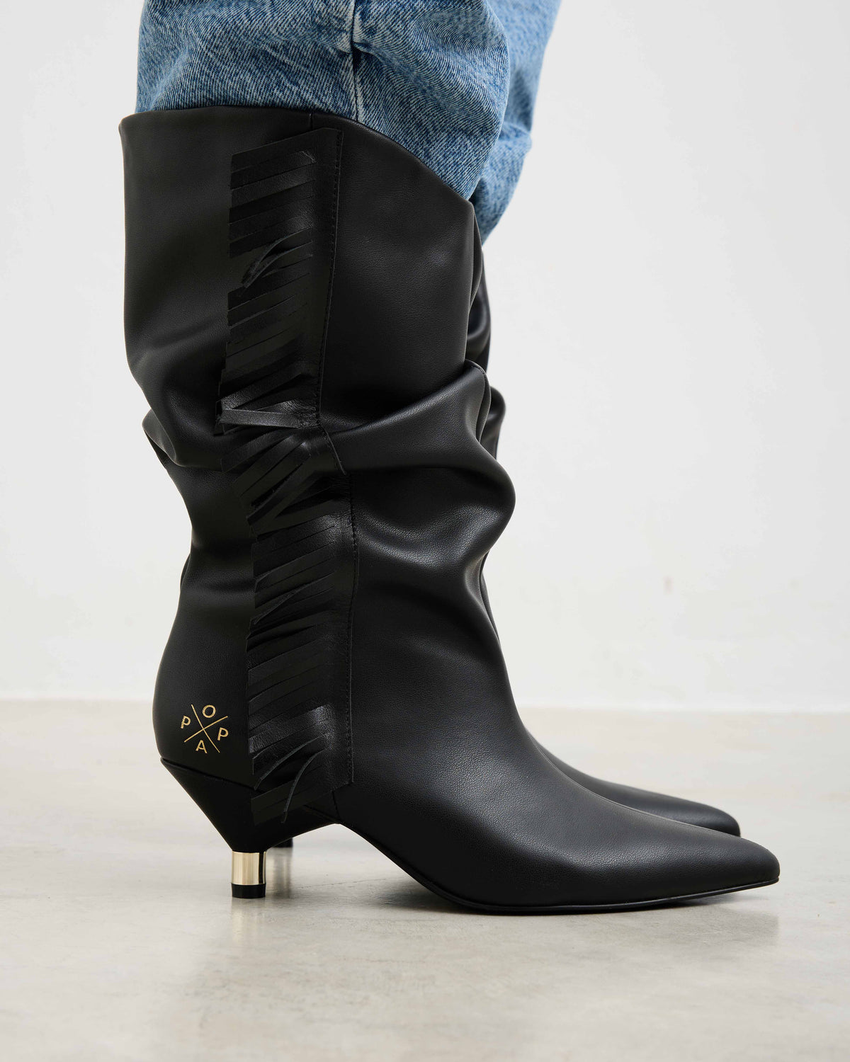 Bota Negra de Mujer Takayama Flecos