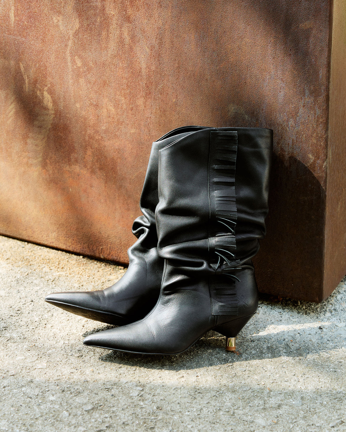 Bota Negra de Mujer Takayama Flecos