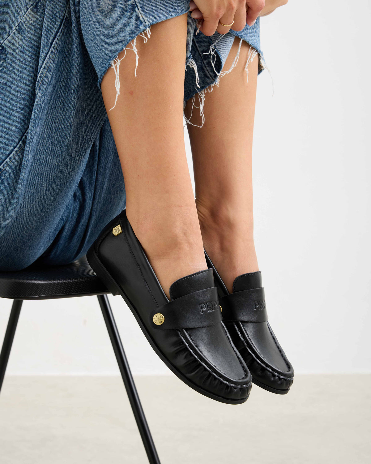 Mocasín Negro de Mujer Yao