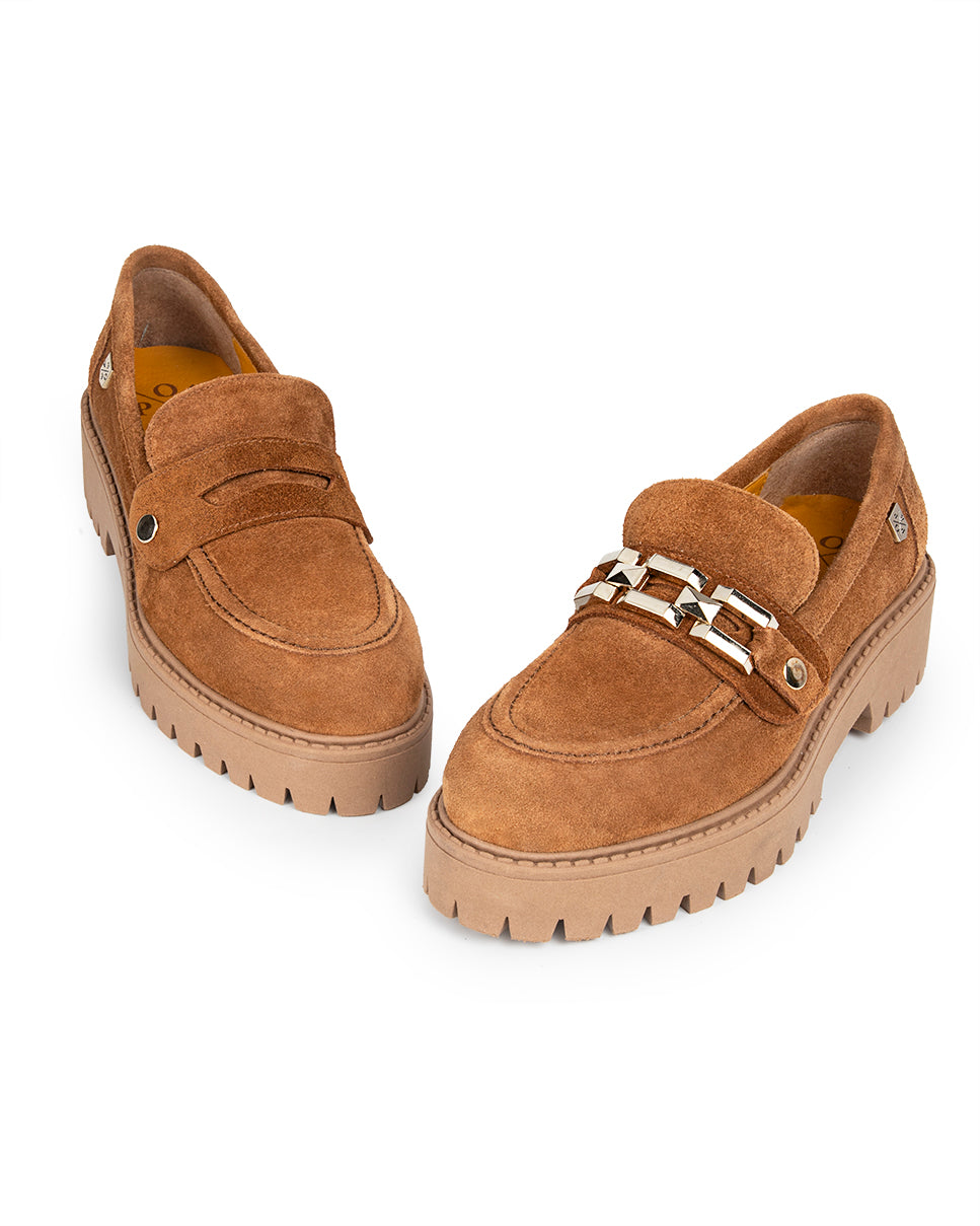 Ardosa Brown Leather Moccasin