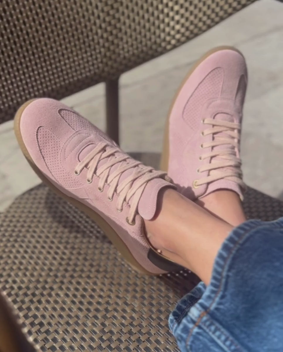 Imperial Pink Leather Sneaker