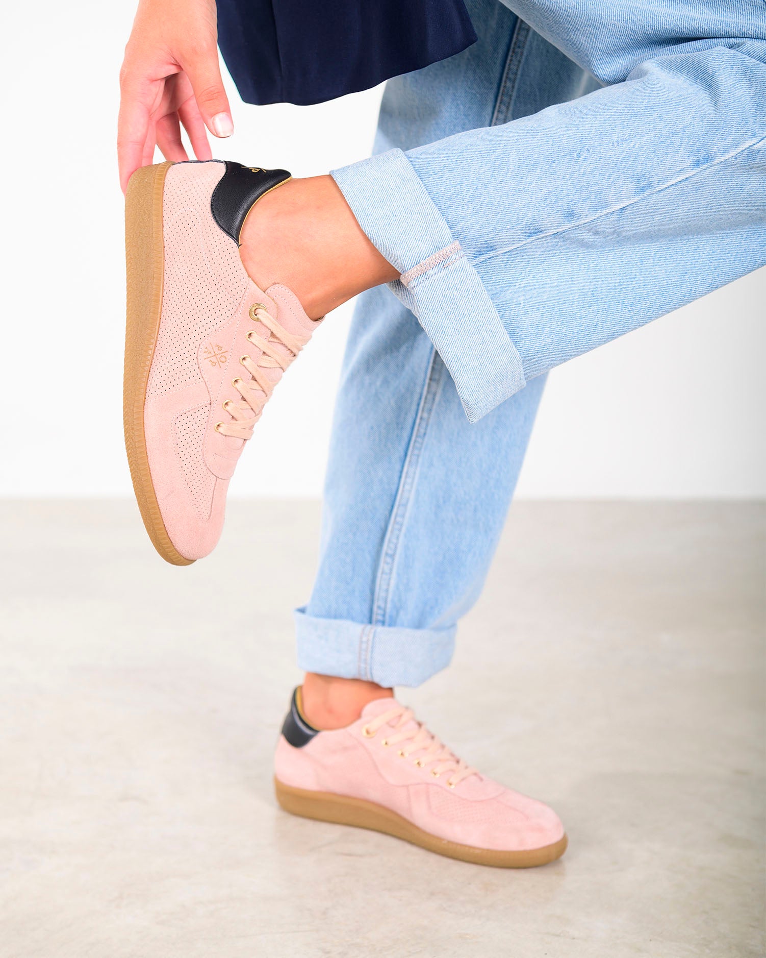 Imperial Pink Leather Sneaker