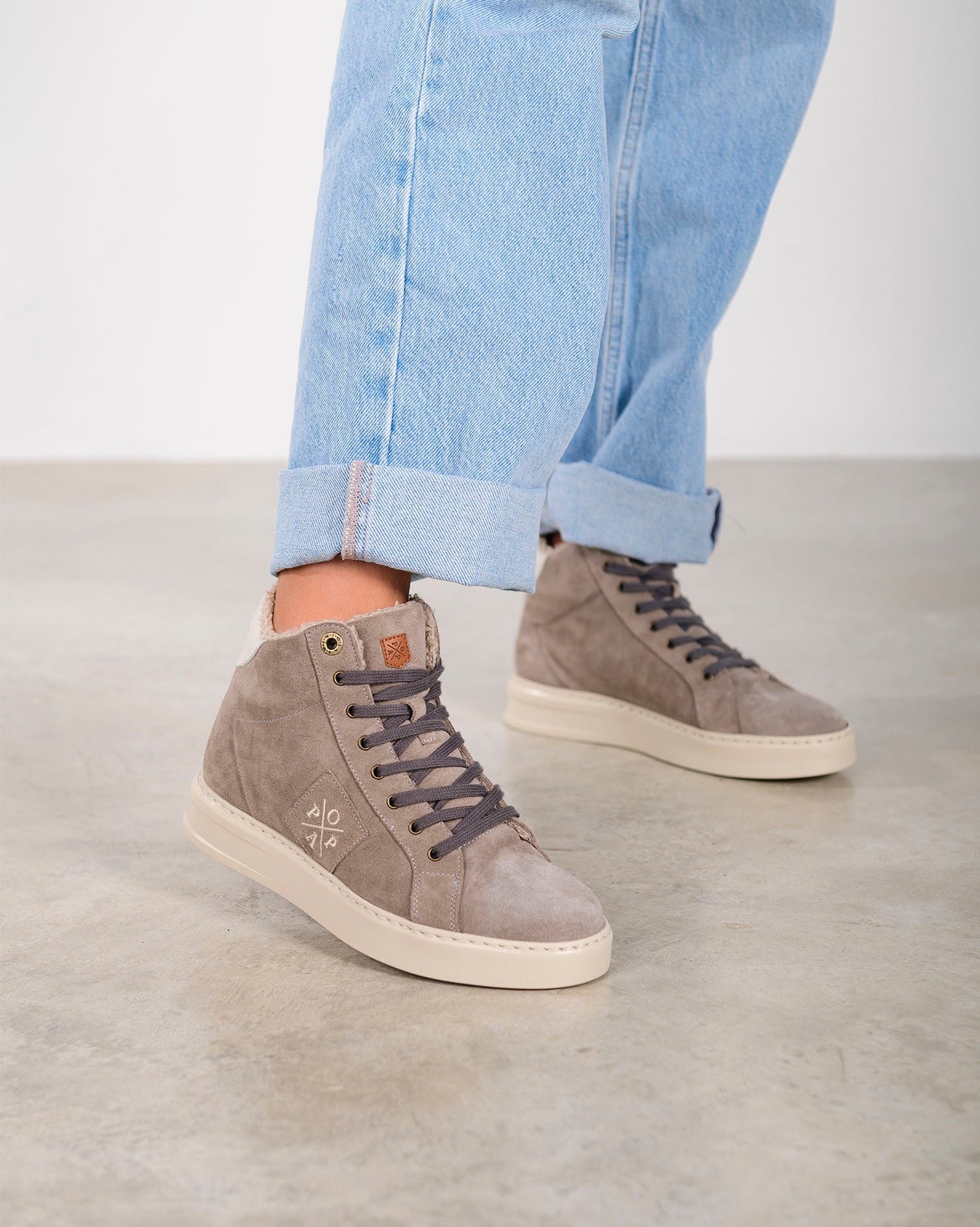 Pedraza Gray Suede Sneakers