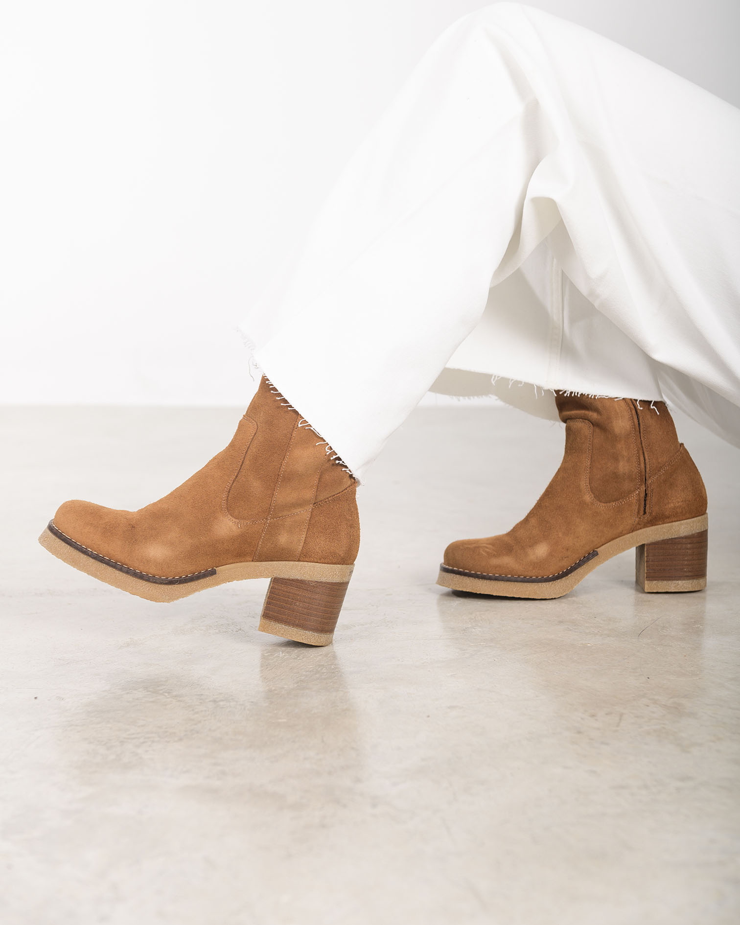 Menger Brown Leather High Heel Boot