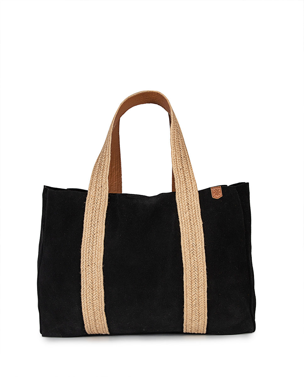Lillian Black Split Leather Bag