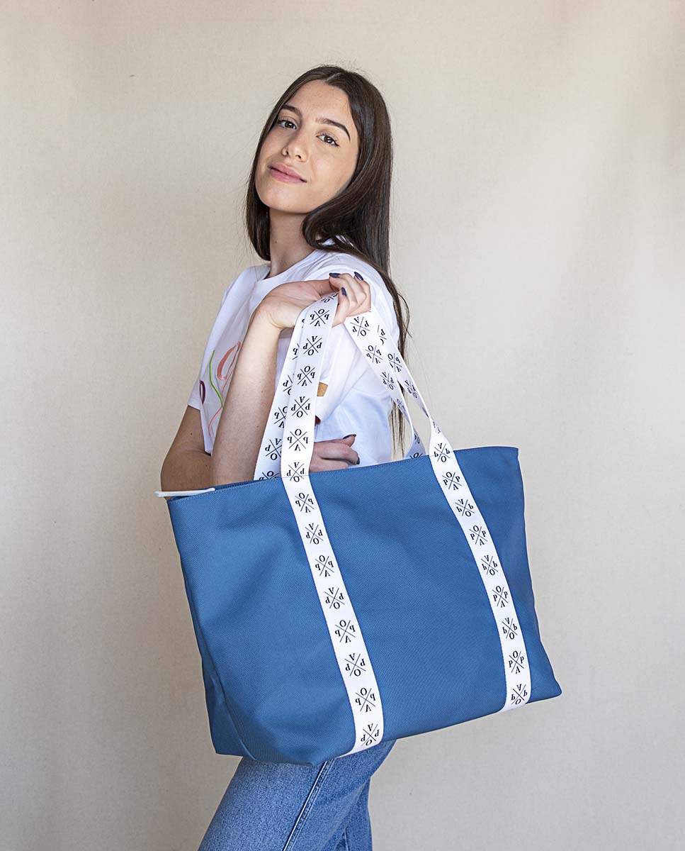 Blue Ester Nylon Bag