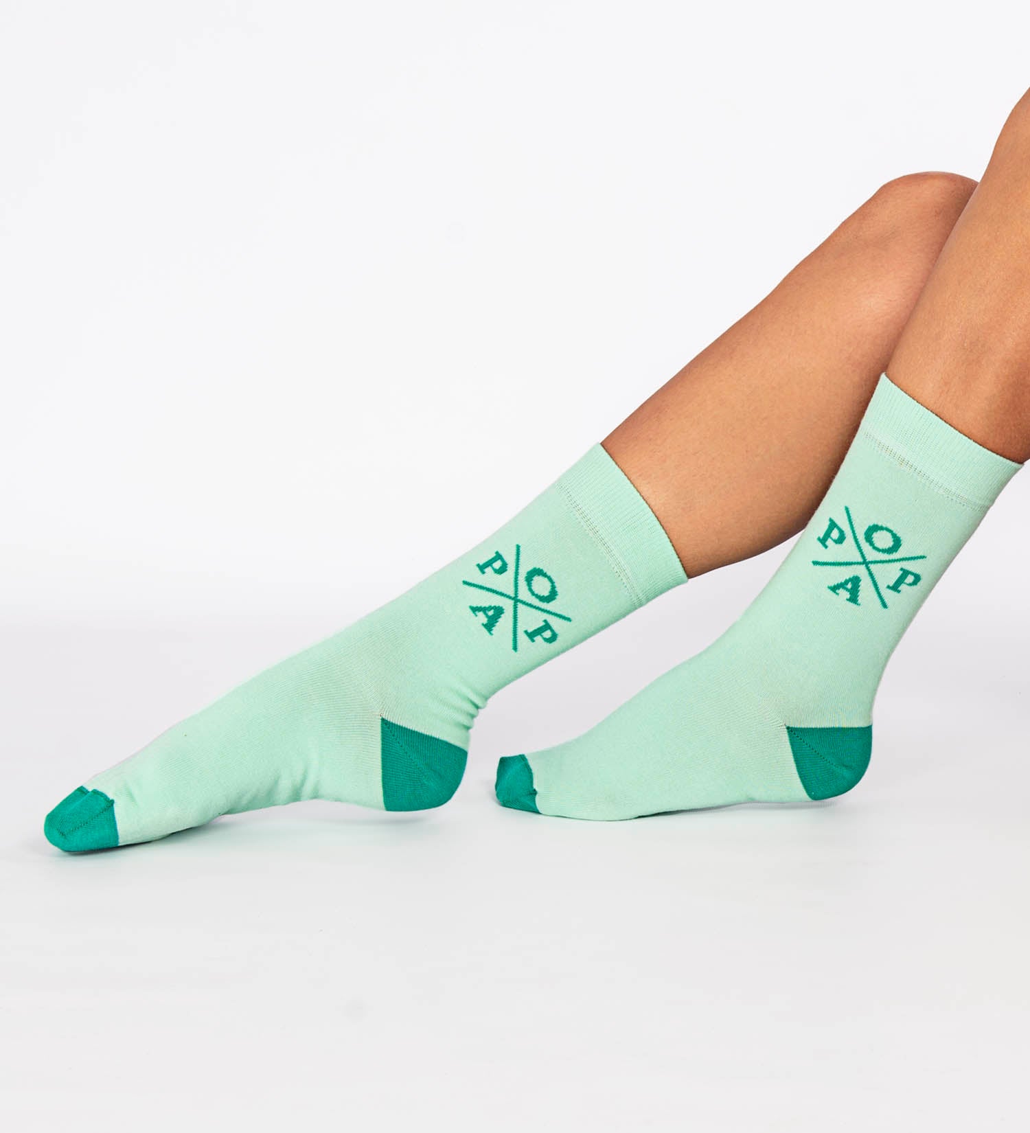 Janet Plain Green Socks