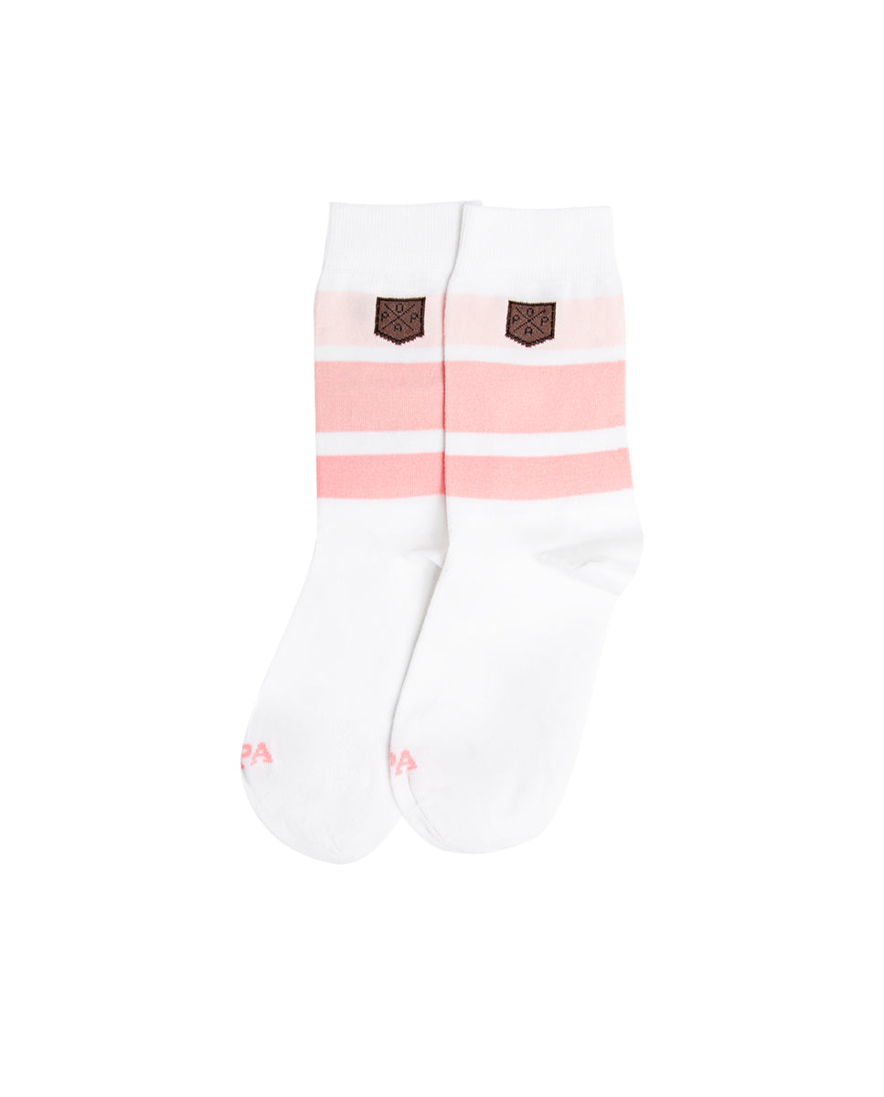 Chaussettes roses rayées Connie 