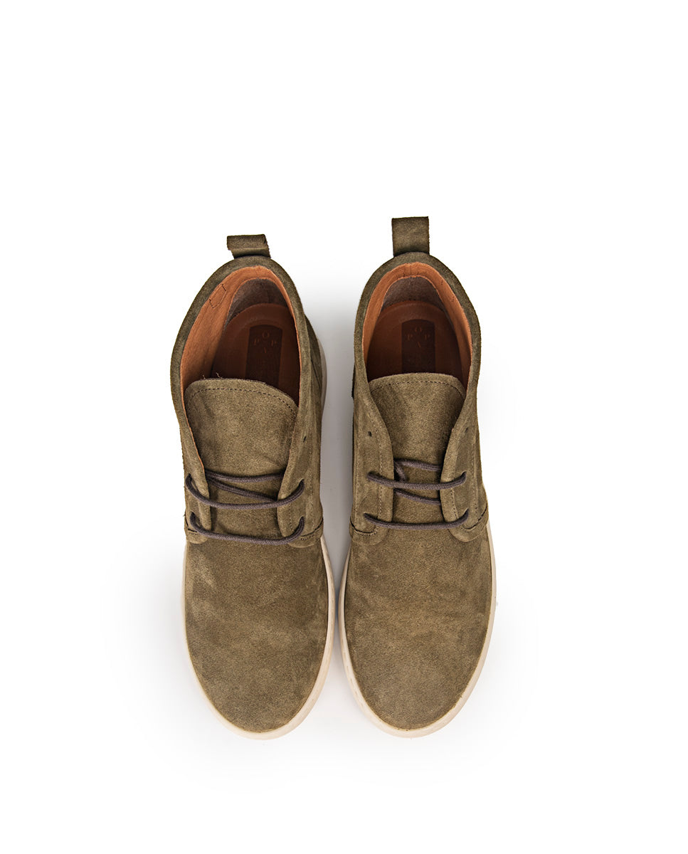 Sneaker Duarte en cuir fendu kaki