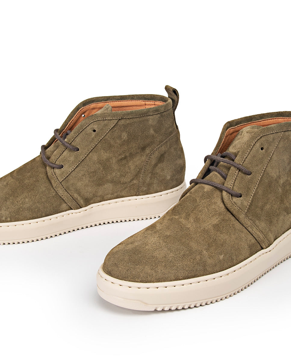 Sneaker Duarte en cuir fendu kaki
