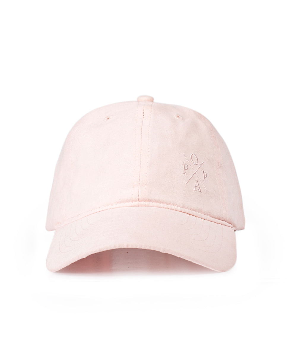 Cappellino in camoscio rosa Popa