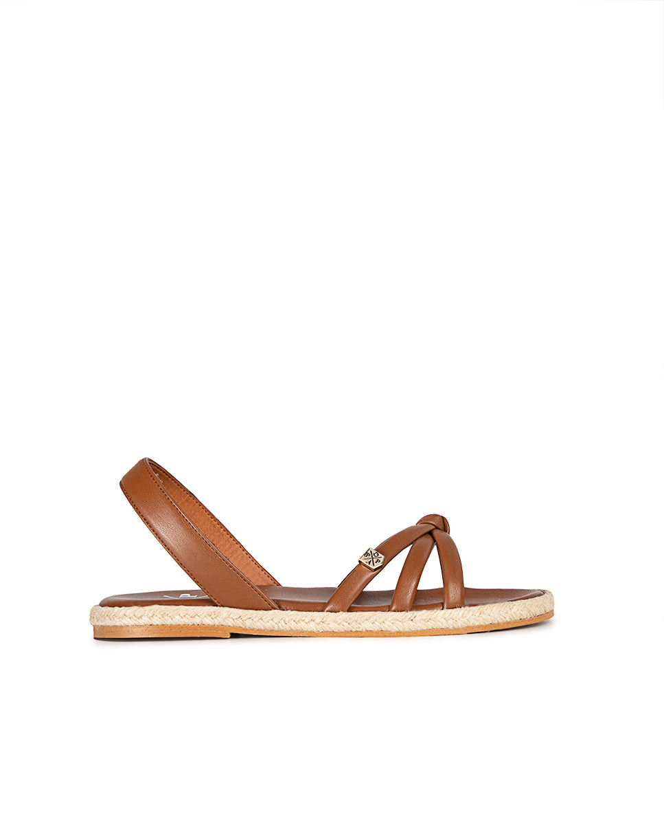 Ensonga Full Leather Flat Menorcan Sandals