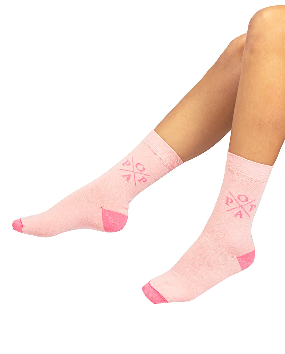Chaussettes roses unies Janet 
