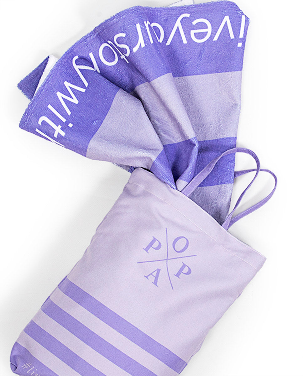 Serena Lavender Striped Towel