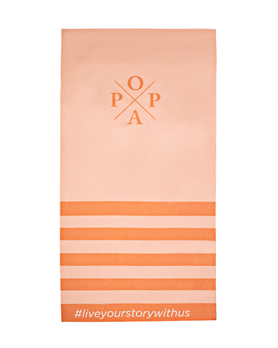 Serena Orange Striped Towel