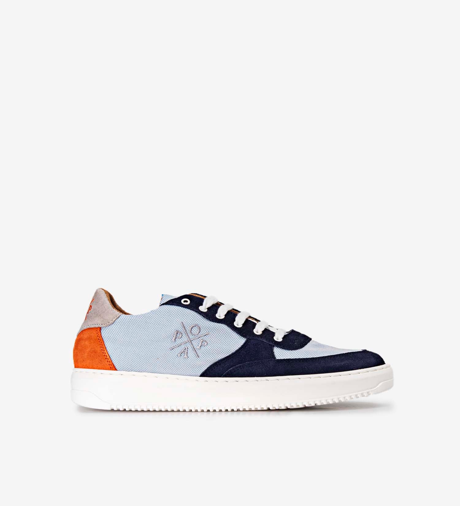 Efetres Blue Split Leather Sneaker